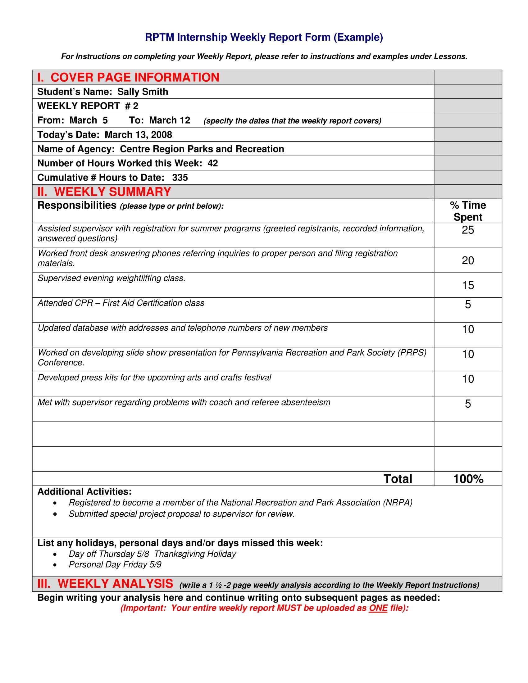 10+ Weekly Operations Report Examples - Pdf, Word, Pages Intended For Operations Manager Report Template