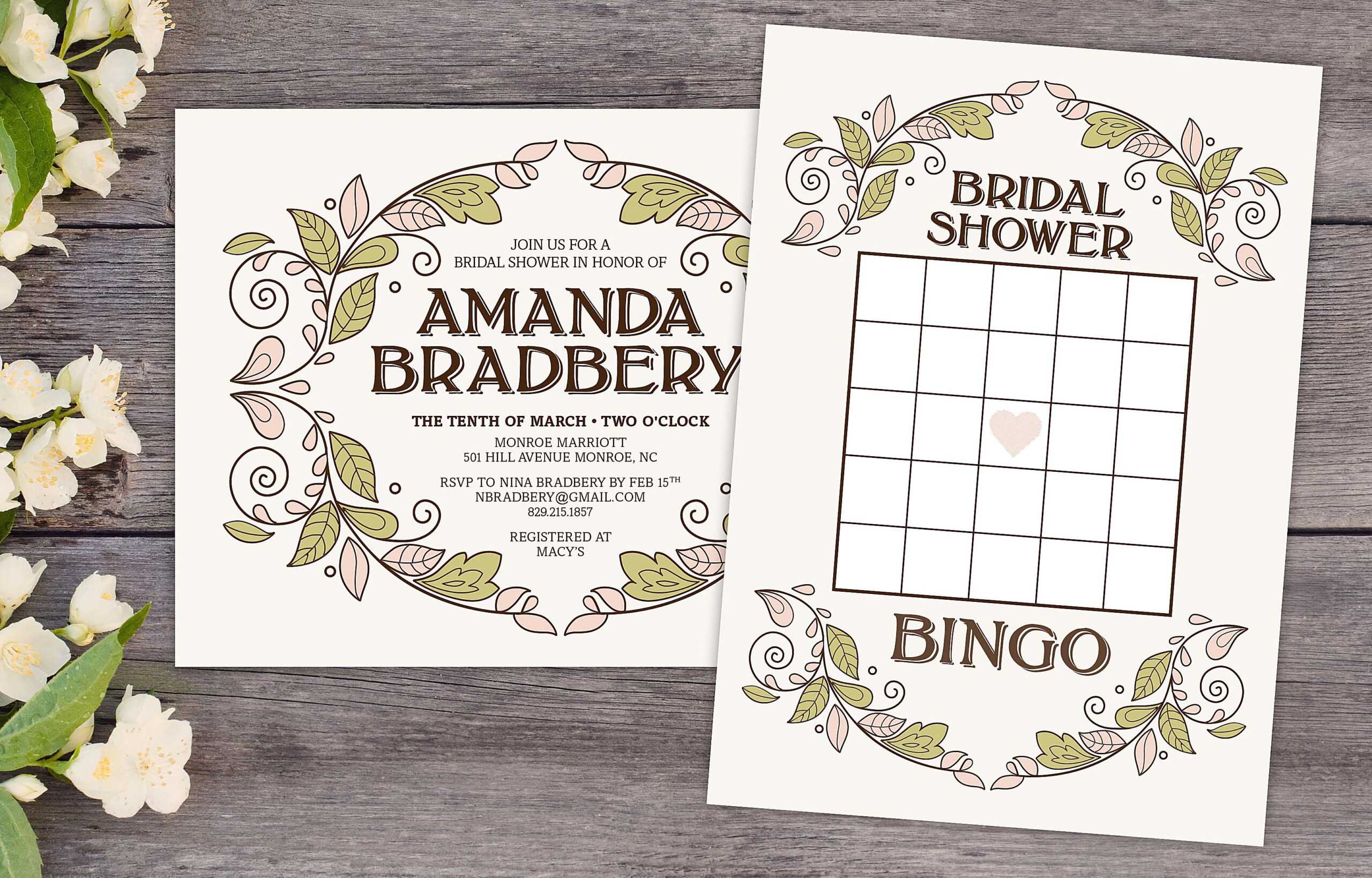 11 Free Printable Bridal Showers Bingo Cards Intended For Blank Bridal Shower Bingo Template