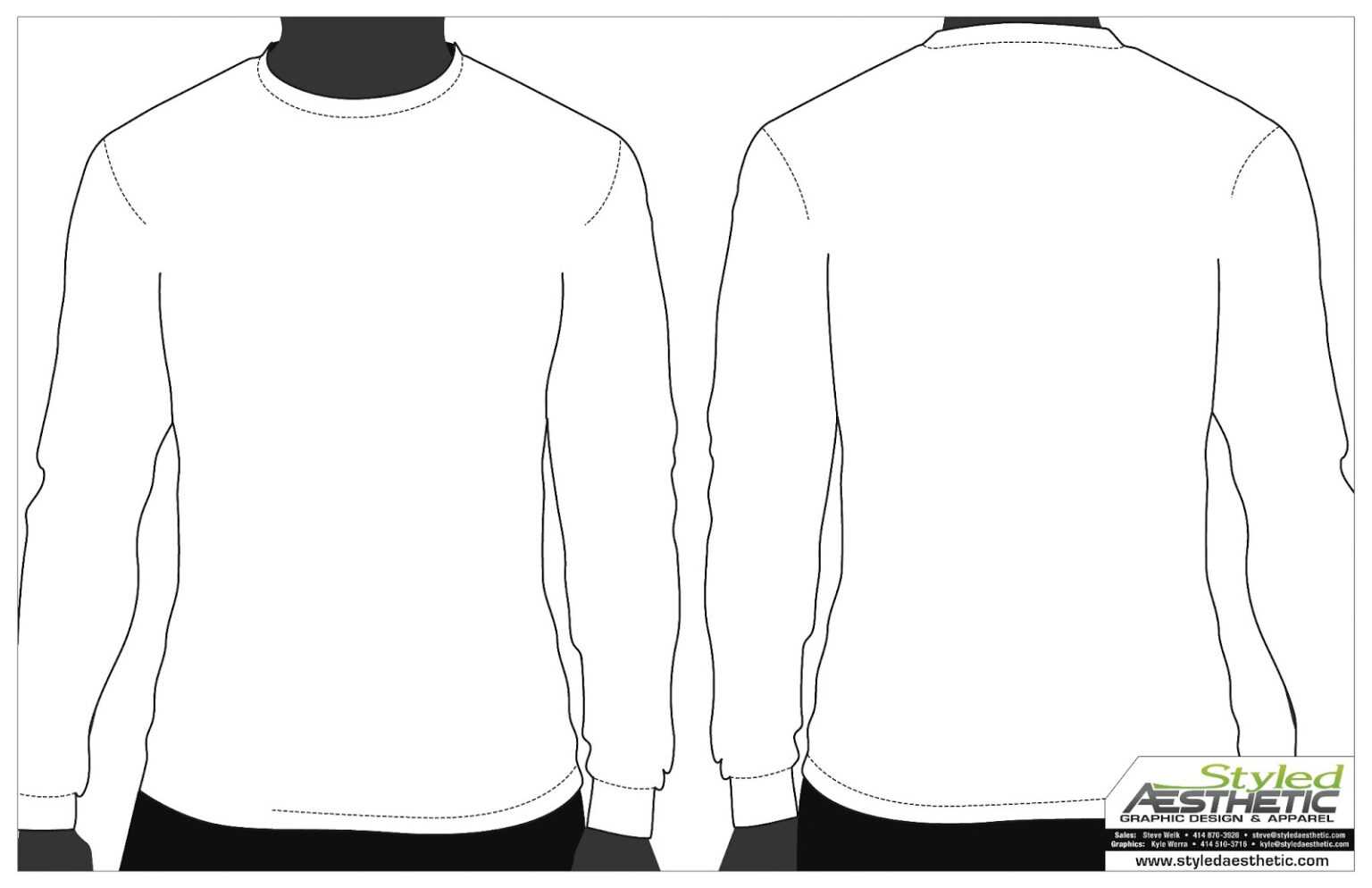 12 Long Sleeve Blank T Shirt Template Psd Images – Long Throughout ...