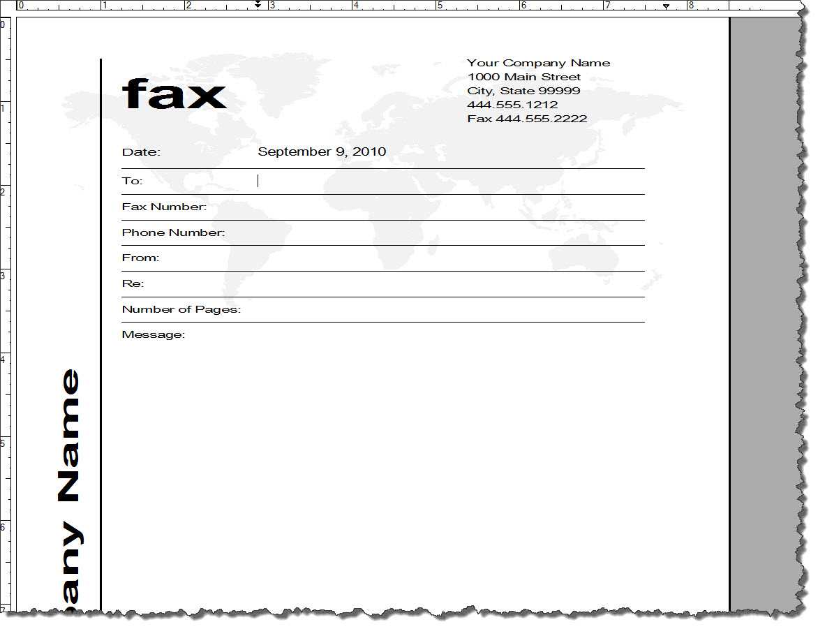 15 Cover Page Template Word 2010 Images – Cover Page Regarding Fax Template Word 2010