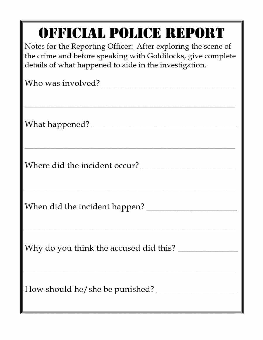 20+ Police Report Template & Examples [Fake / Real] ᐅ Regarding Crime Scene Report Template
