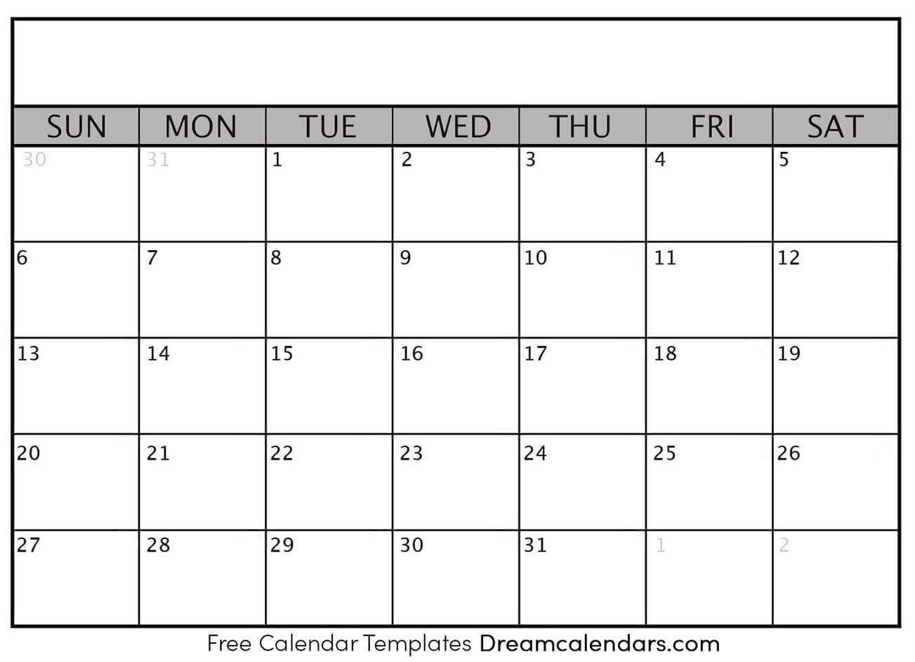 2019 Blank Calendar Templates – Helena Orstem – Medium Regarding Blank Calender Template