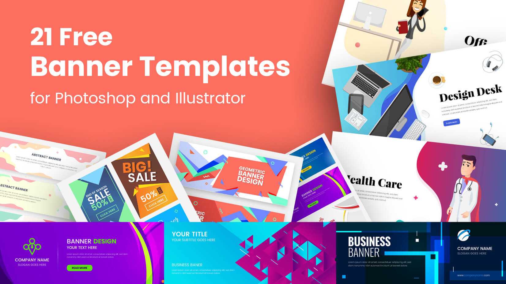 21 Free Banner Templates For Photoshop And Illustrator With Free Online Banner Templates
