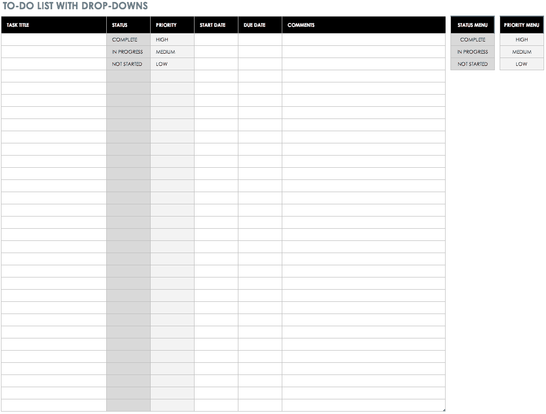 30+ Free Task And Checklist Templates | Smartsheet In Blank Checklist Template Pdf