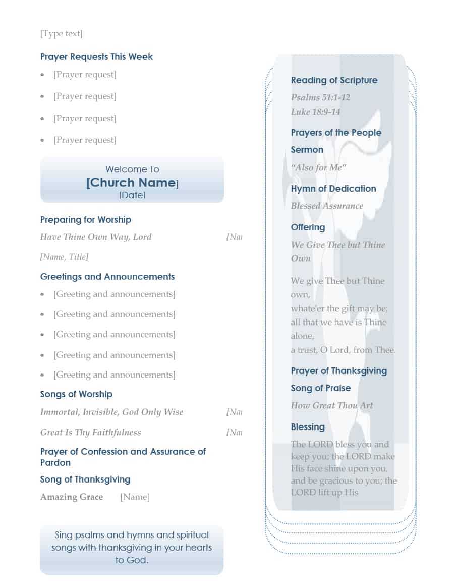 Free Church Program Template Word from professional.maexproit.com