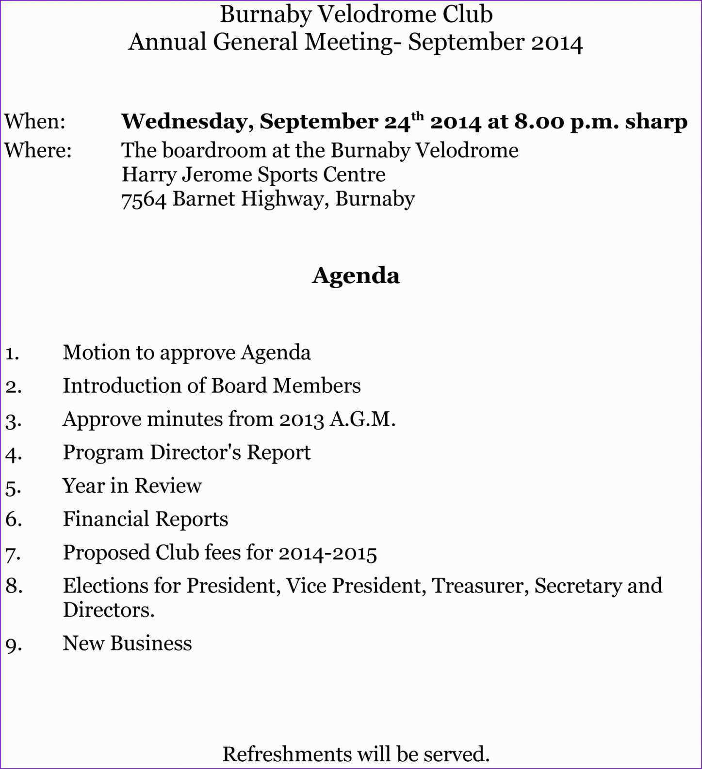 34 The Best Club Agm Agenda Template For Ms Word With Club In Treasurer's Report Agm Template