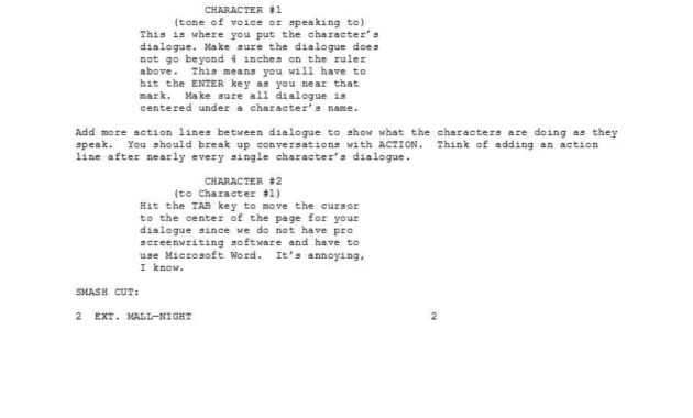 37 Creative Screenplay Templates [&amp; Screenplay Format Guide with Microsoft Word Screenplay Template