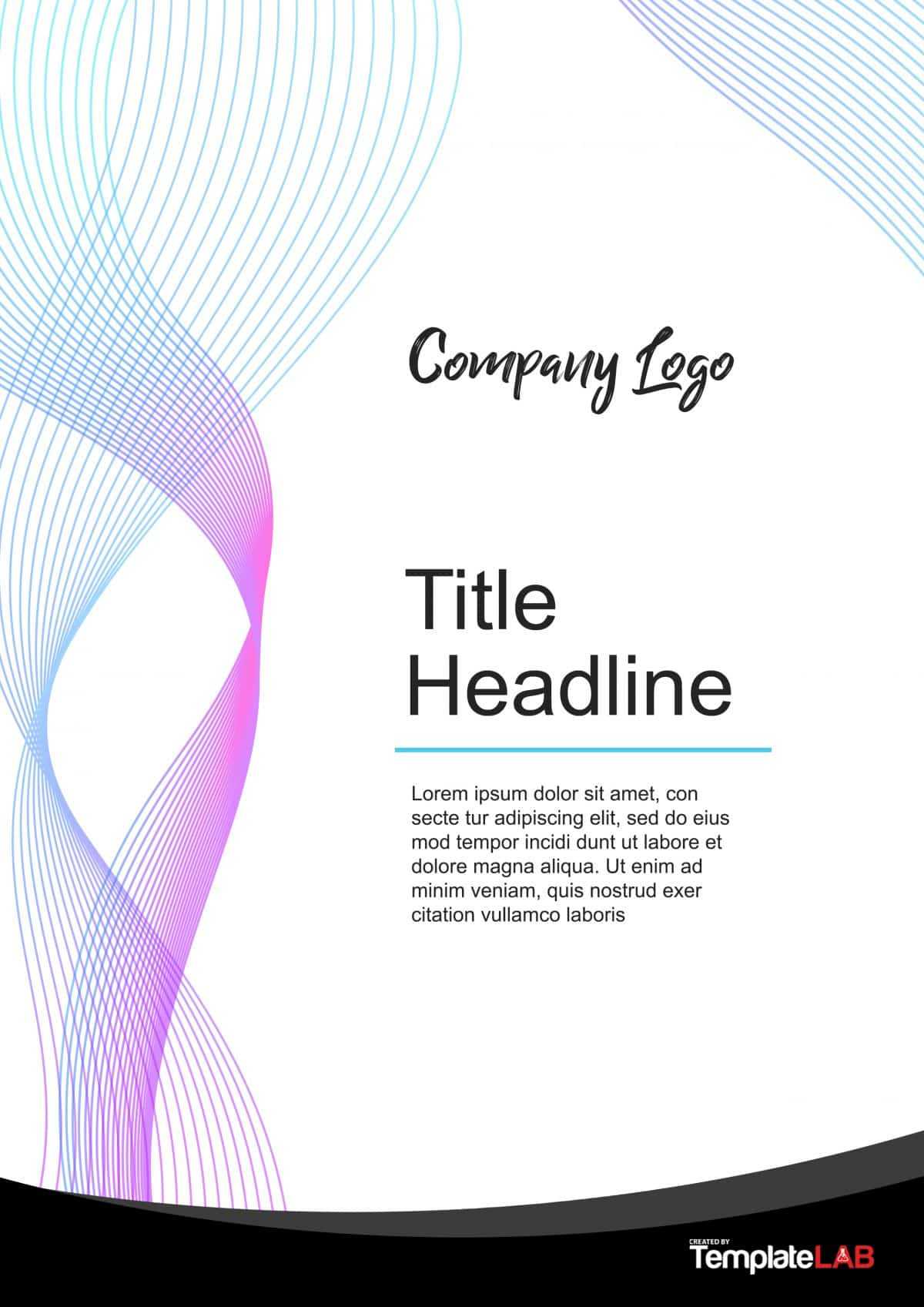 39 Amazing Cover Page Templates (Word + Psd) ᐅ Template Lab Regarding Word Title Page Templates