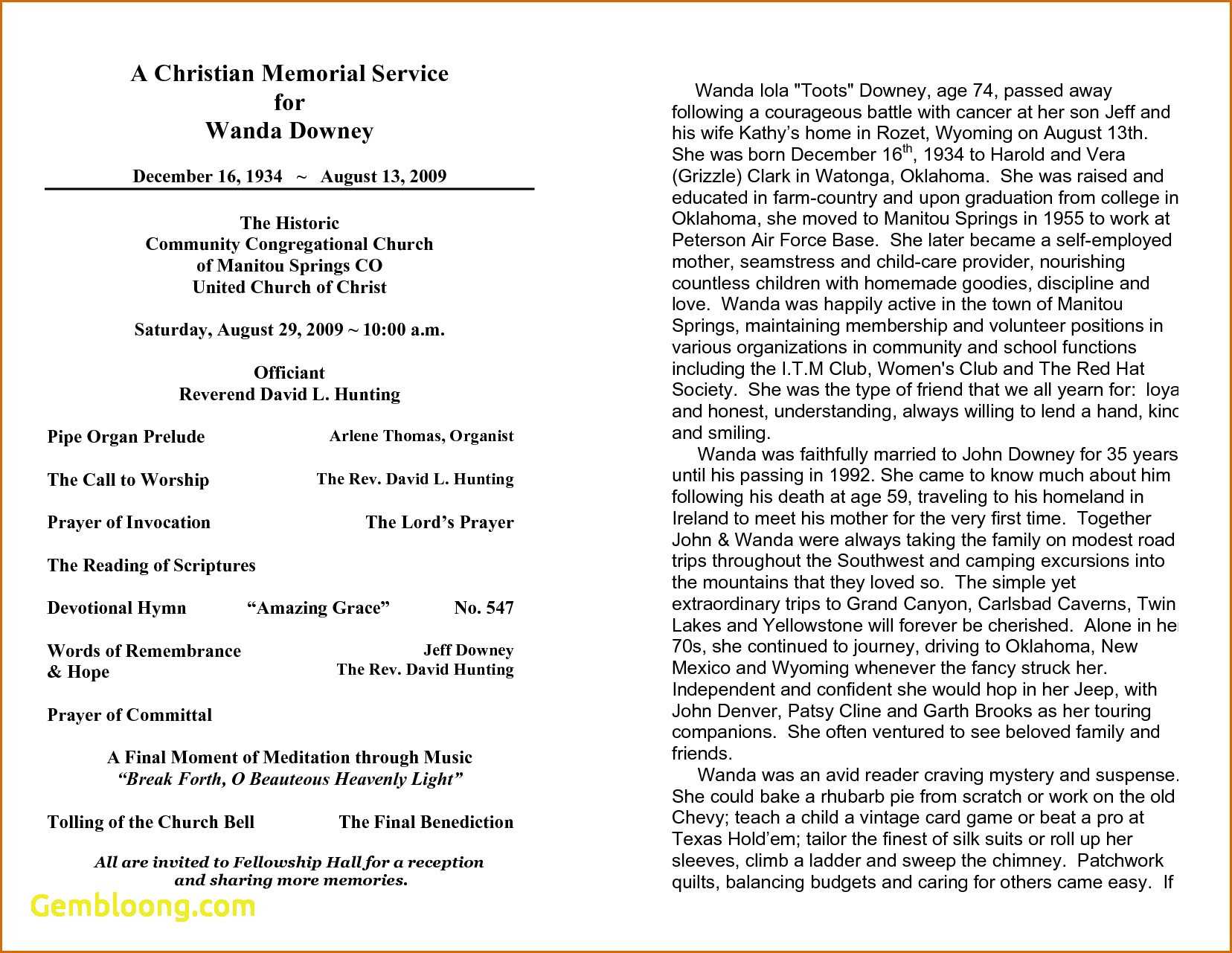 obituary template free for microsoft word