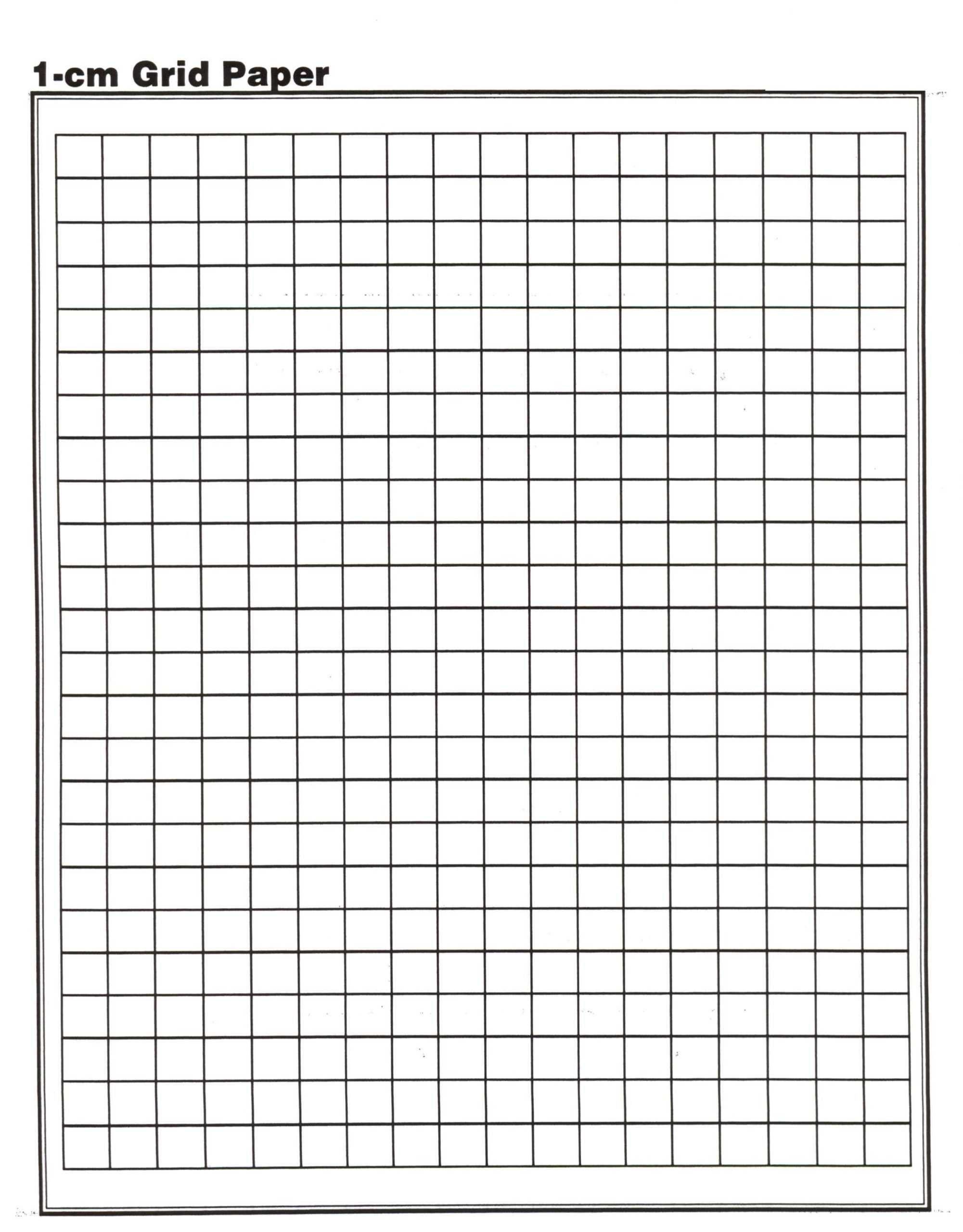 4+ Free Printable 1 (Cm) Centimeter Graph Paper | 1 Cm Grid With 1 Cm Graph Paper Template Word