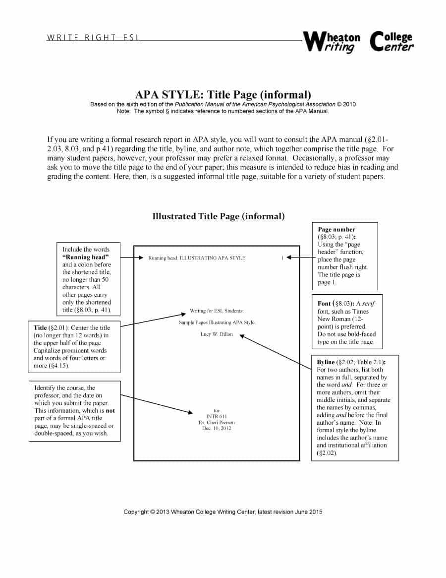 40+ Apa Format / Style Templates (In Word & Pdf) ᐅ Template Lab With Apa Template For Word 2010