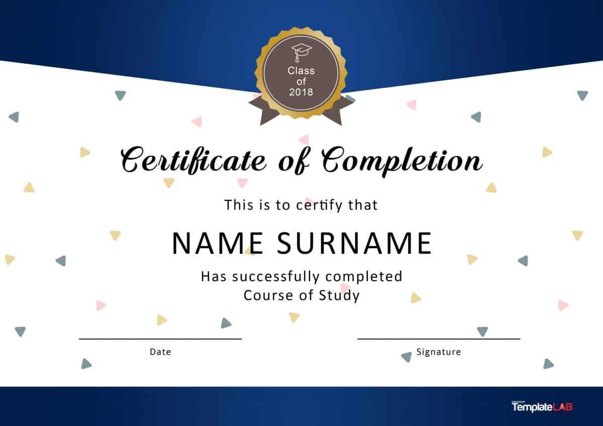 40 Fantastic Certificate Of Completion Templates [Word With Regard To Certificate Templates For Word Free Downloads