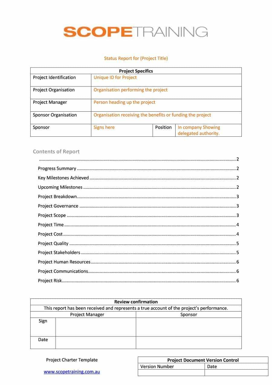 40+ Project Status Report Templates [Word, Excel, Ppt] ᐅ For Simple Report Template Word