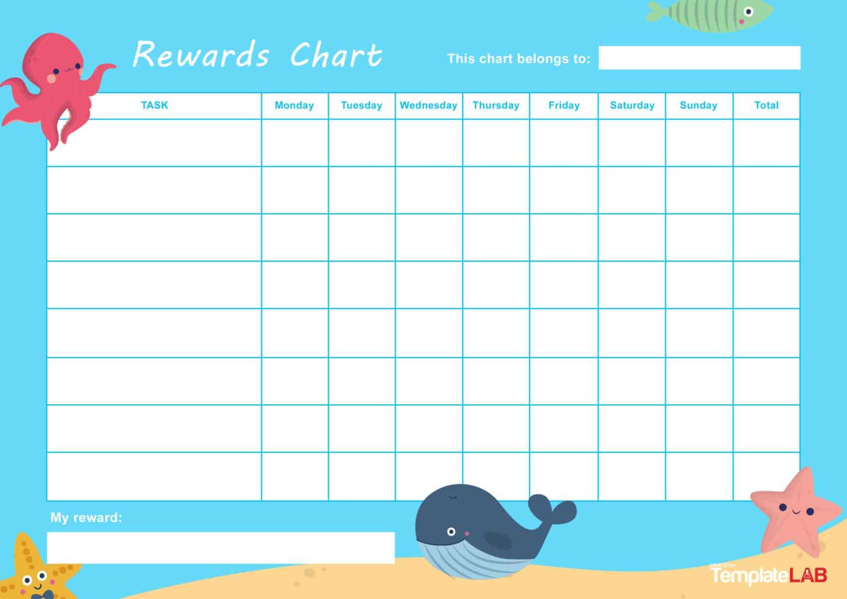 44 Printable Reward Charts For Kids (Pdf, Excel & Word) Within Reward Chart Template Word