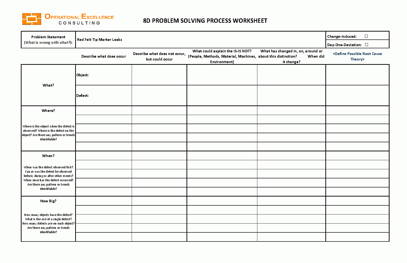 8D Problem Solving Process Excel Templates (Excel Intended For 8D Report Format Template