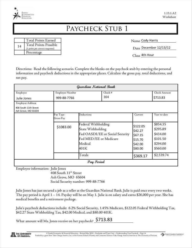 9+ Free Pay Stub Templates Word, Pdf, Excel Format Download Pertaining To Pay Stub Template Word Document