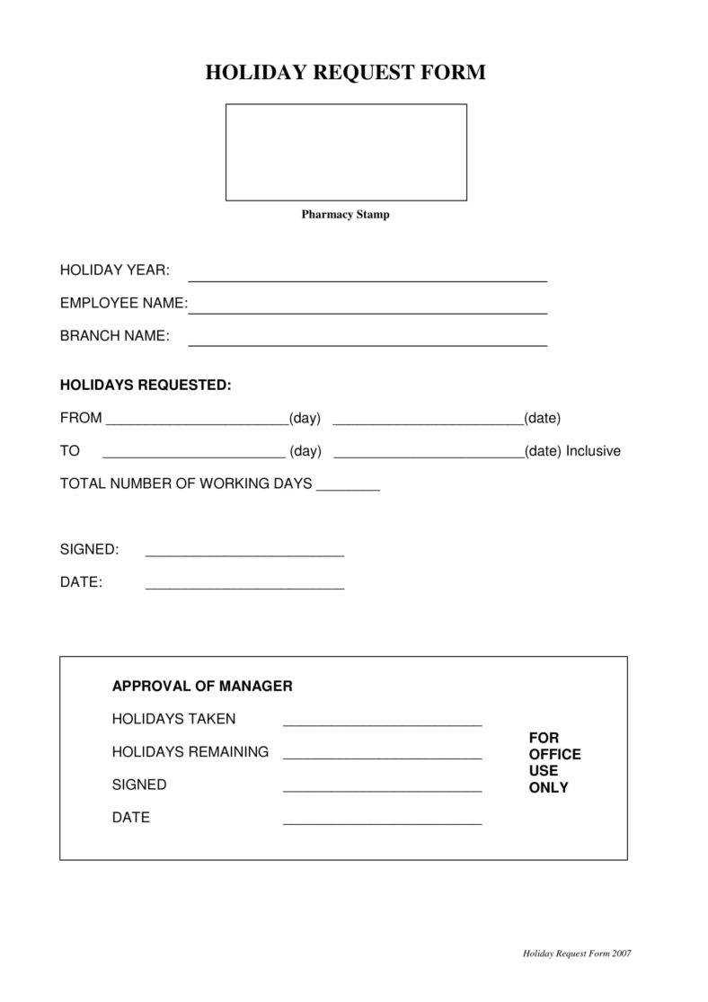 9+ Holiday Request Form Templates - Pdf, Doc | Free Pertaining To Travel Request Form Template Word
