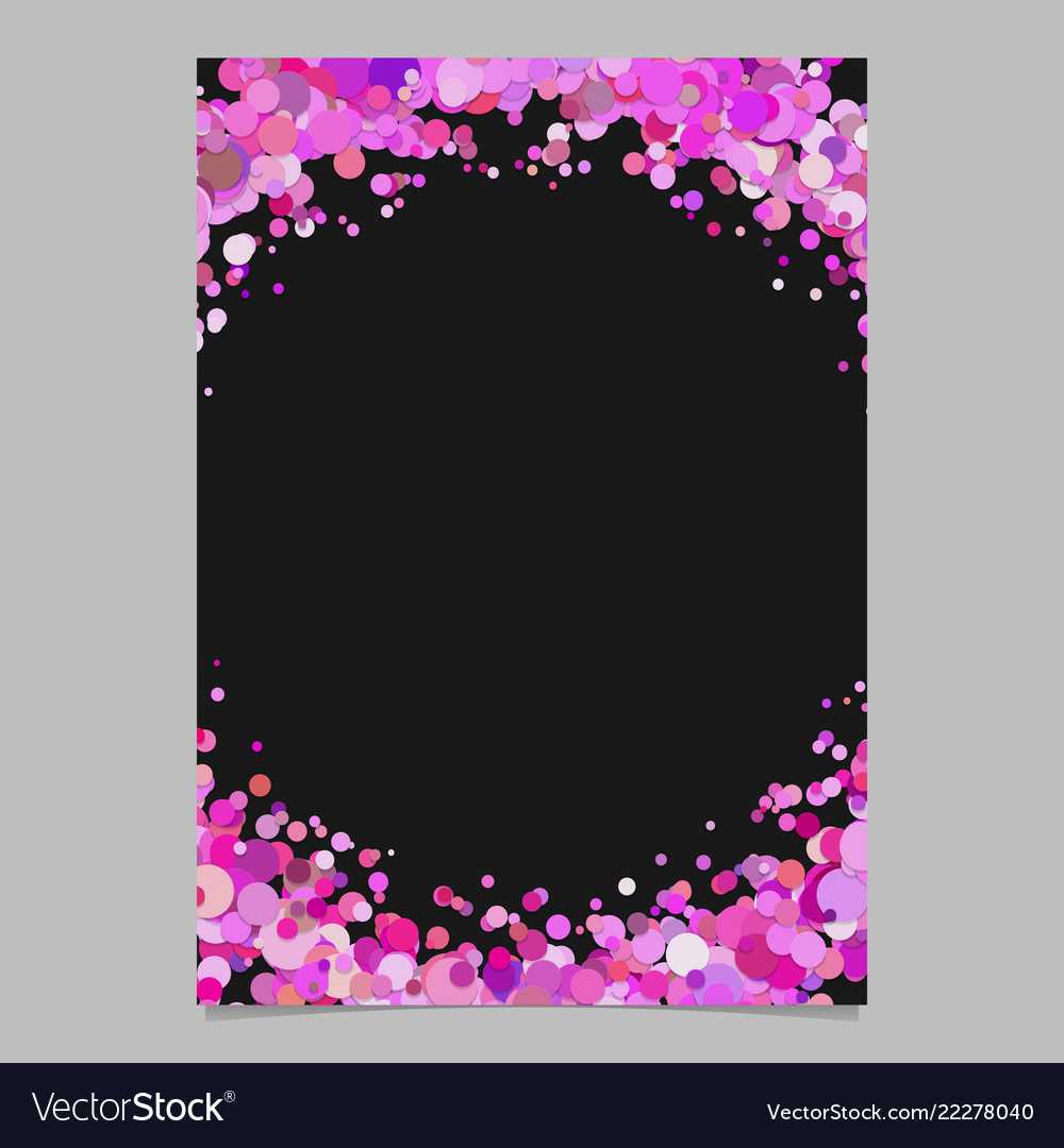 Abstract Blank Confetti Circle Flyer Background Intended For Blank Templates For Flyers