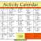 Activity Calendar Template – Printable Week Calendar regarding Blank Activity Calendar Template
