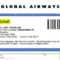 Airline E Ticket Stock Illustration. Illustration Of Travel Pertaining To Plane Ticket Template Word