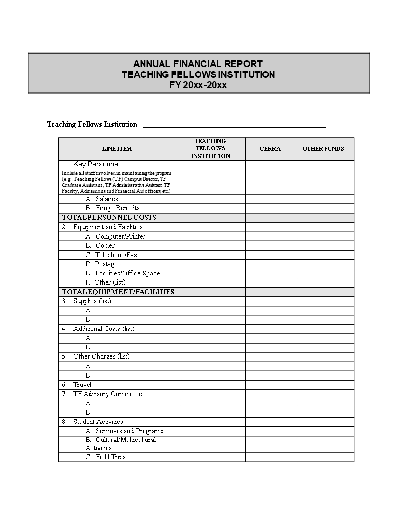 Annual Financial Report Template | Templates At Within Annual Financial Report Template Word