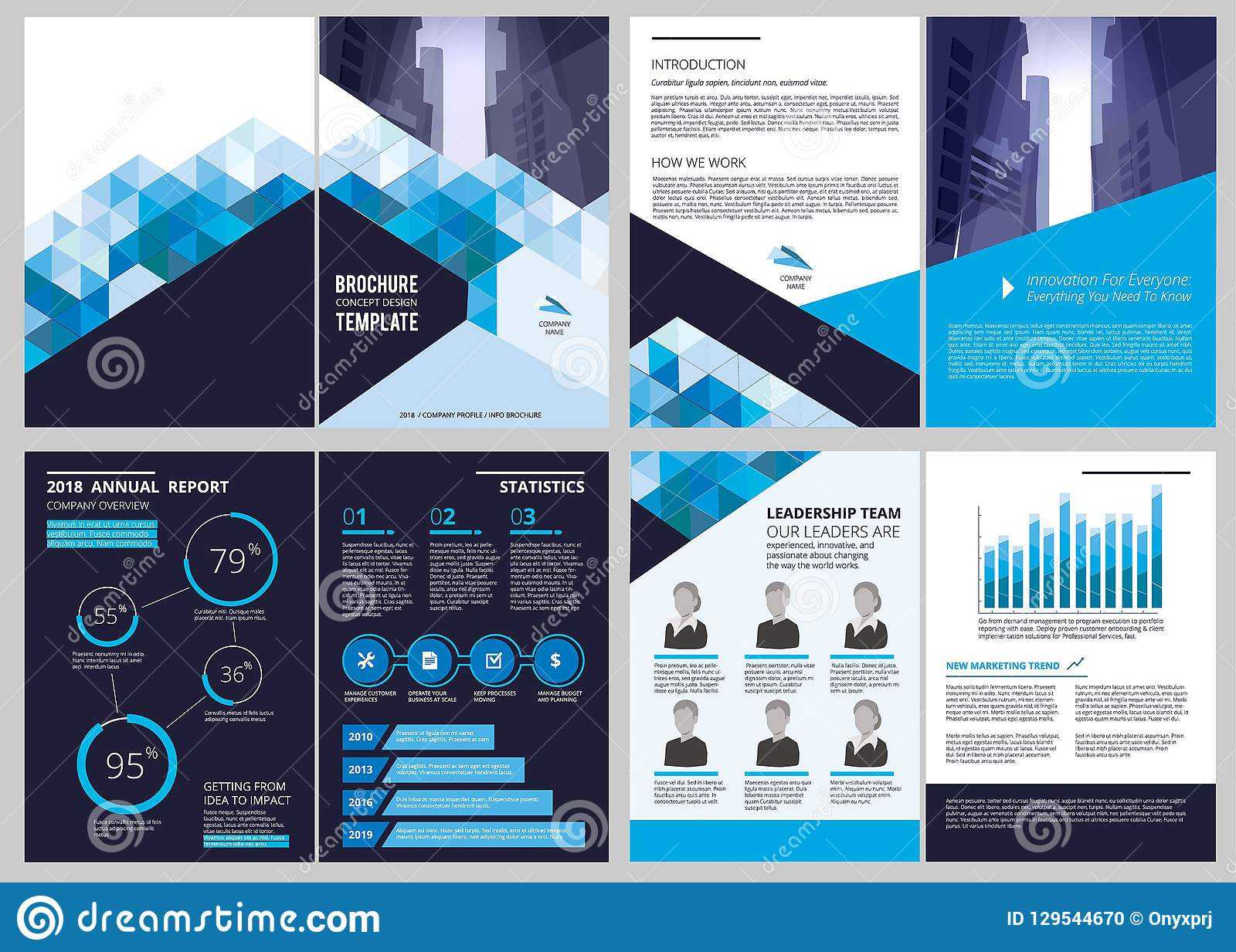 Annual Report Template. Simple Document Financial Magazine With Illustrator Report Templates