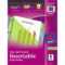 Avery Insertable Big Tab 11 1/8 In. X 9 1/4 In. 8 Tab Single In 8 Tab Divider Template Word