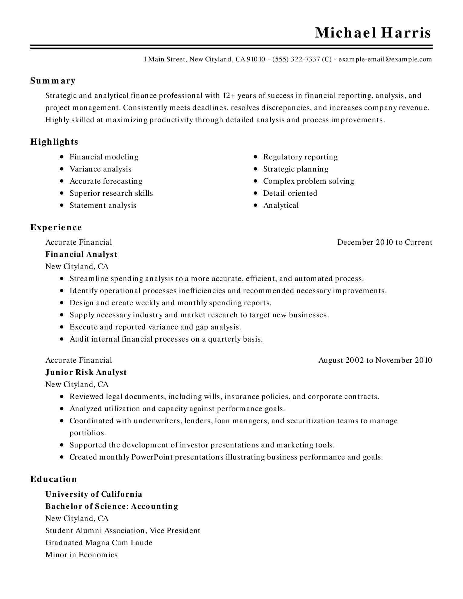 Basic Resume Template For Microsoft Word | Livecareer Intended For Simple Resume Template Microsoft Word