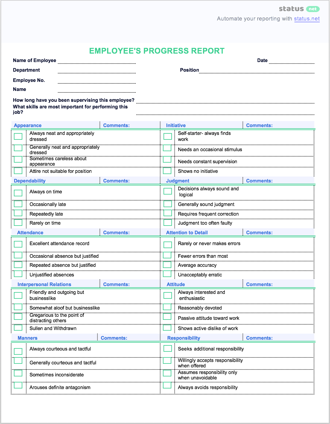Best Progress Report: How To's + Free Samples [The Complete With Staff Progress Report Template