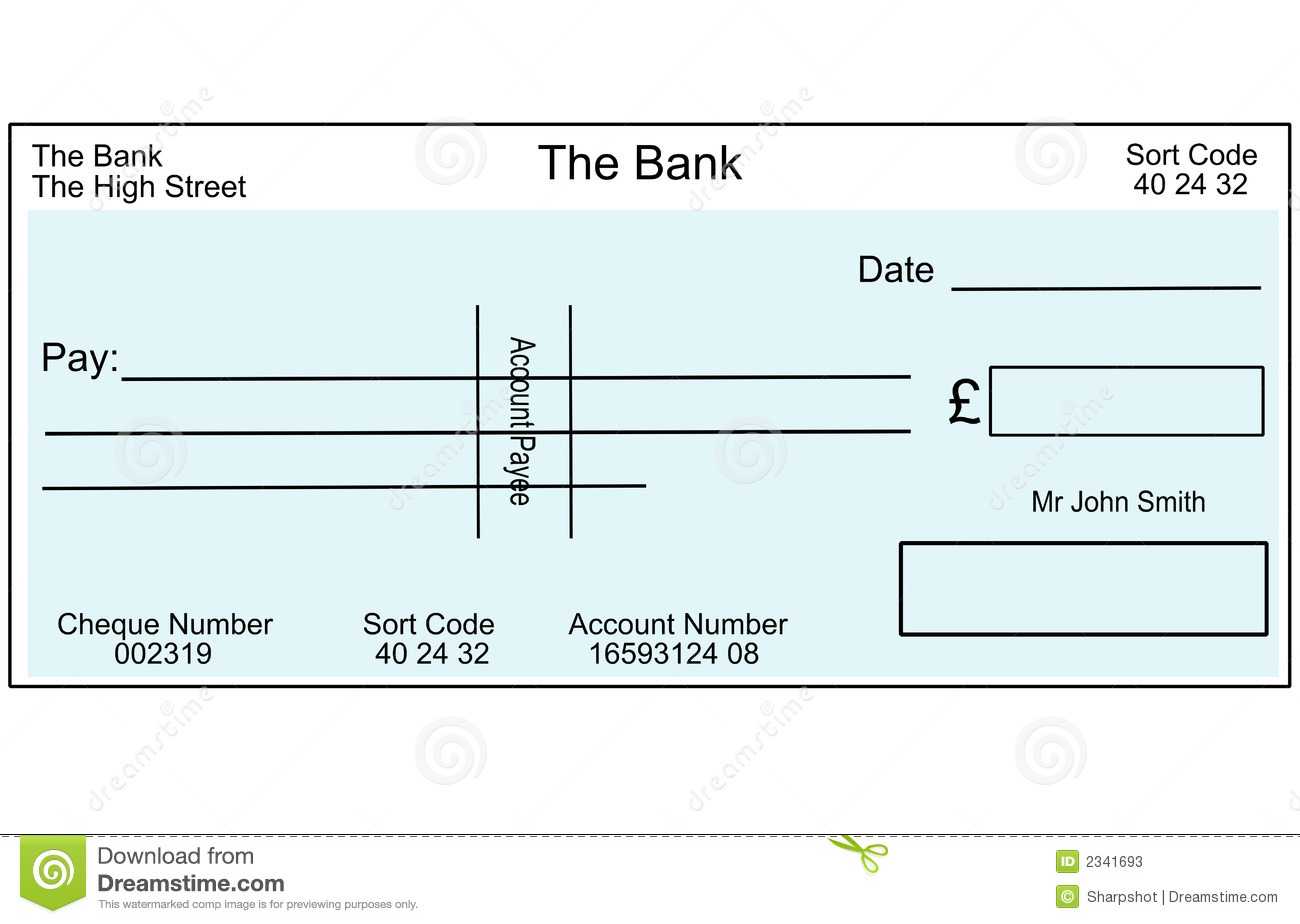 Blank British Cheque Stock Illustration. Illustration Of With Blank Cheque Template Uk
