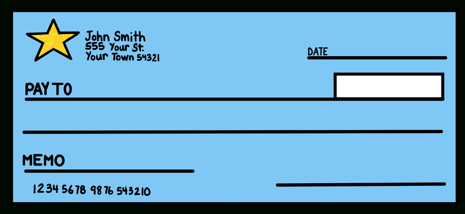 Blank Check Clipart In Fun Blank Cheque Template