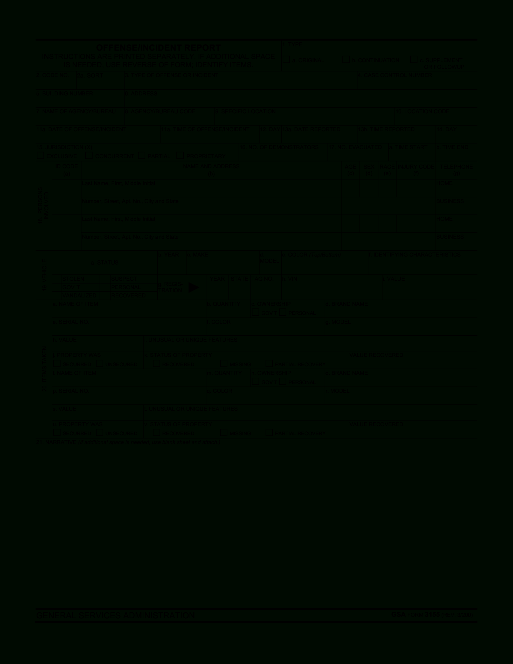 Blank Police Report Template | Templates At Pertaining To Blank Police Report Template