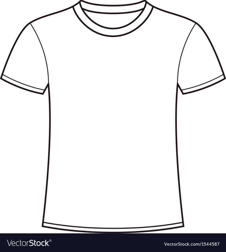 Blank T Shirt Outline Template - Best Professional Template