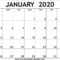 Calendar Template Jan 2020 – Milas.westernscandinavia Pertaining To Blank Word Wall Template Free