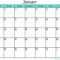 Calendar To Write On Online – Milas.westernscandinavia Within Blank Activity Calendar Template