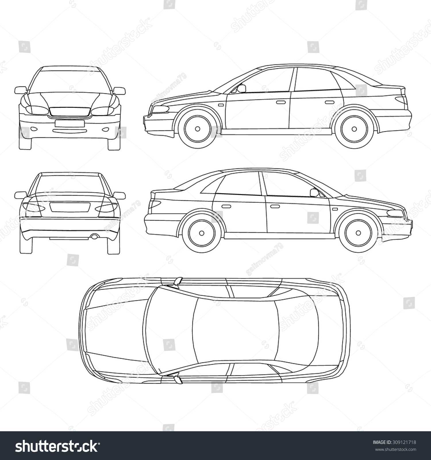 Car Line Draw Insurance, Rent Damage,… Stock Photo 309121718 Pertaining To Car Damage Report Template