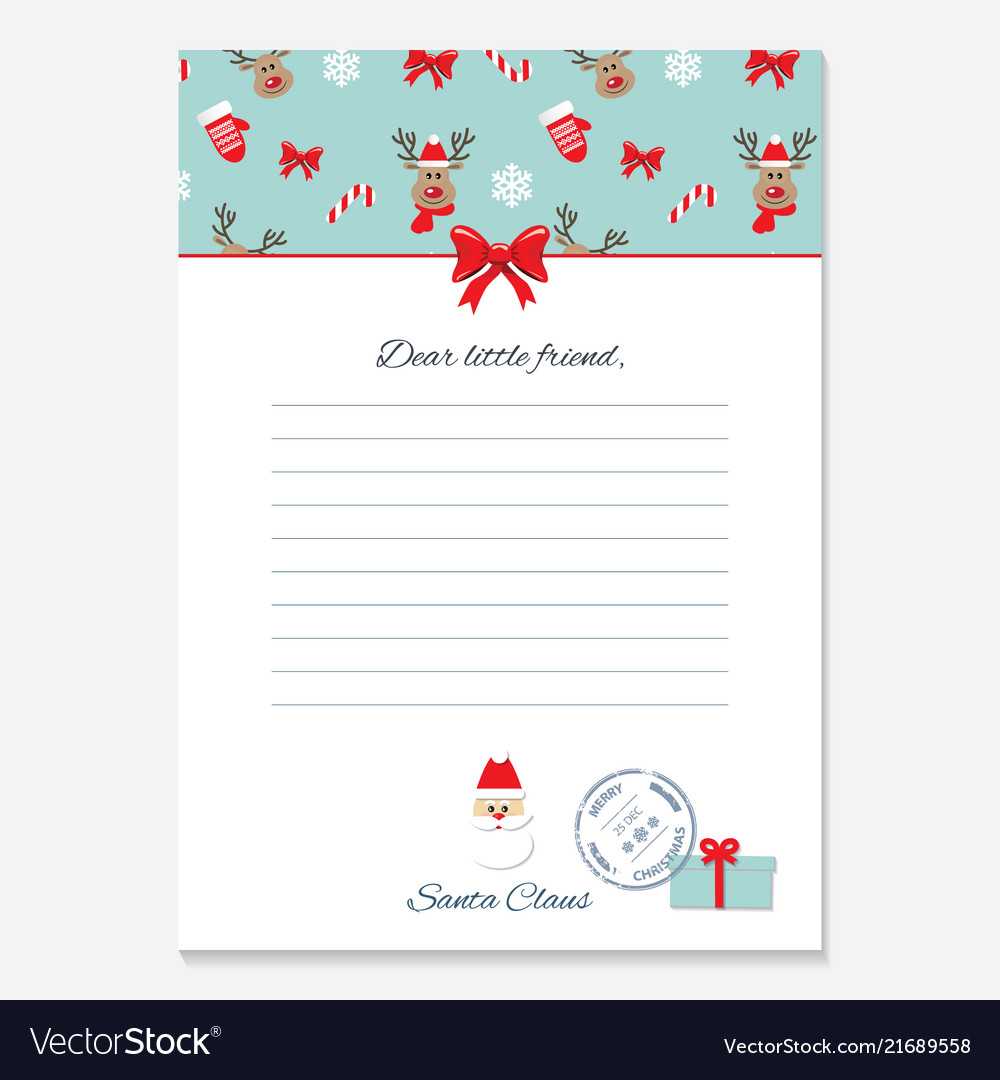 Christmas Letter From Santa Claus Template Intended For Blank Letter From Santa Template