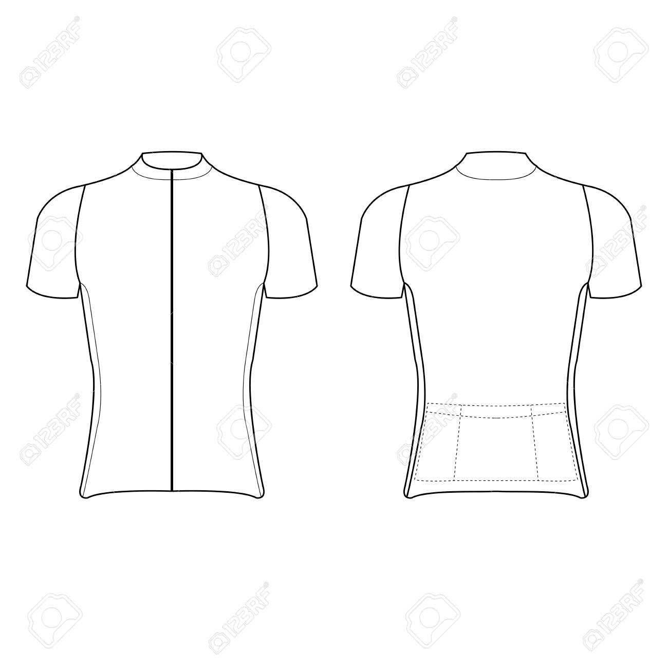 Cycling Jersey Design Blank Of Cycling Jersey Vector Illustration Pertaining To Blank Cycling Jersey Template