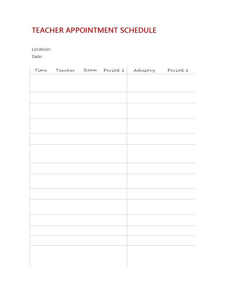 Daily Appointment Templates - Milas.westernscandinavia For Appointment Sheet Template Word