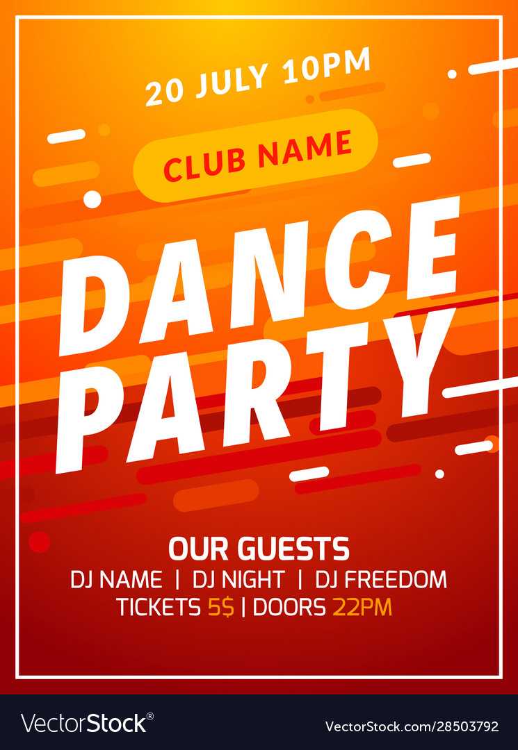 Dance Party Disco Flyer Poster Music Event Banner In Event Banner Template