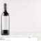Dark Wine Bottle With Blank White Label On White Wooden In Blank Wine Label Template