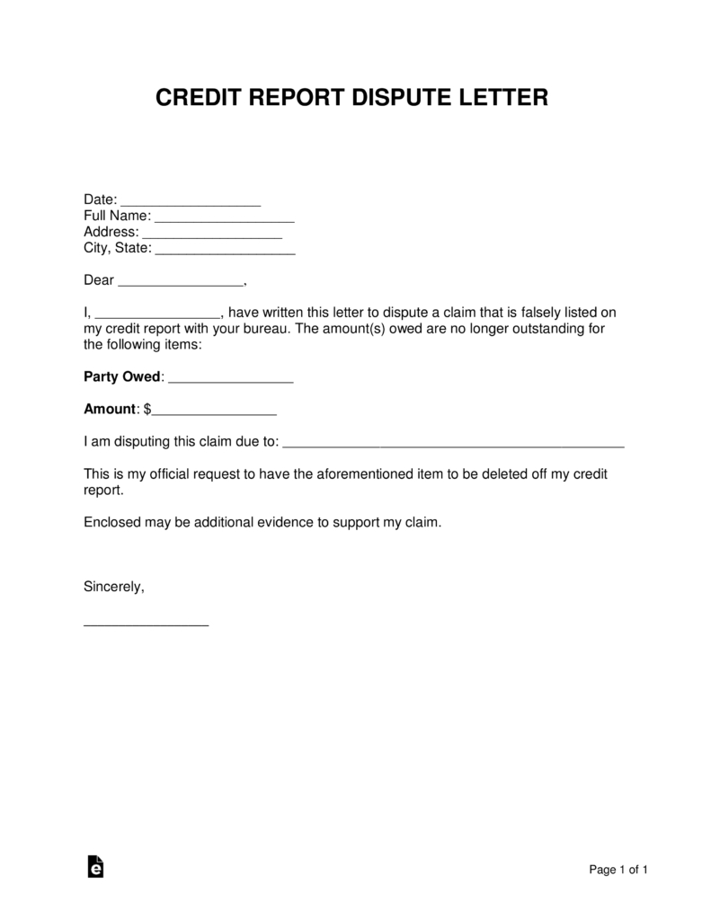 Dispute Credit Letter – Milas.westernscandinavia Within Credit Report Dispute Letter Template