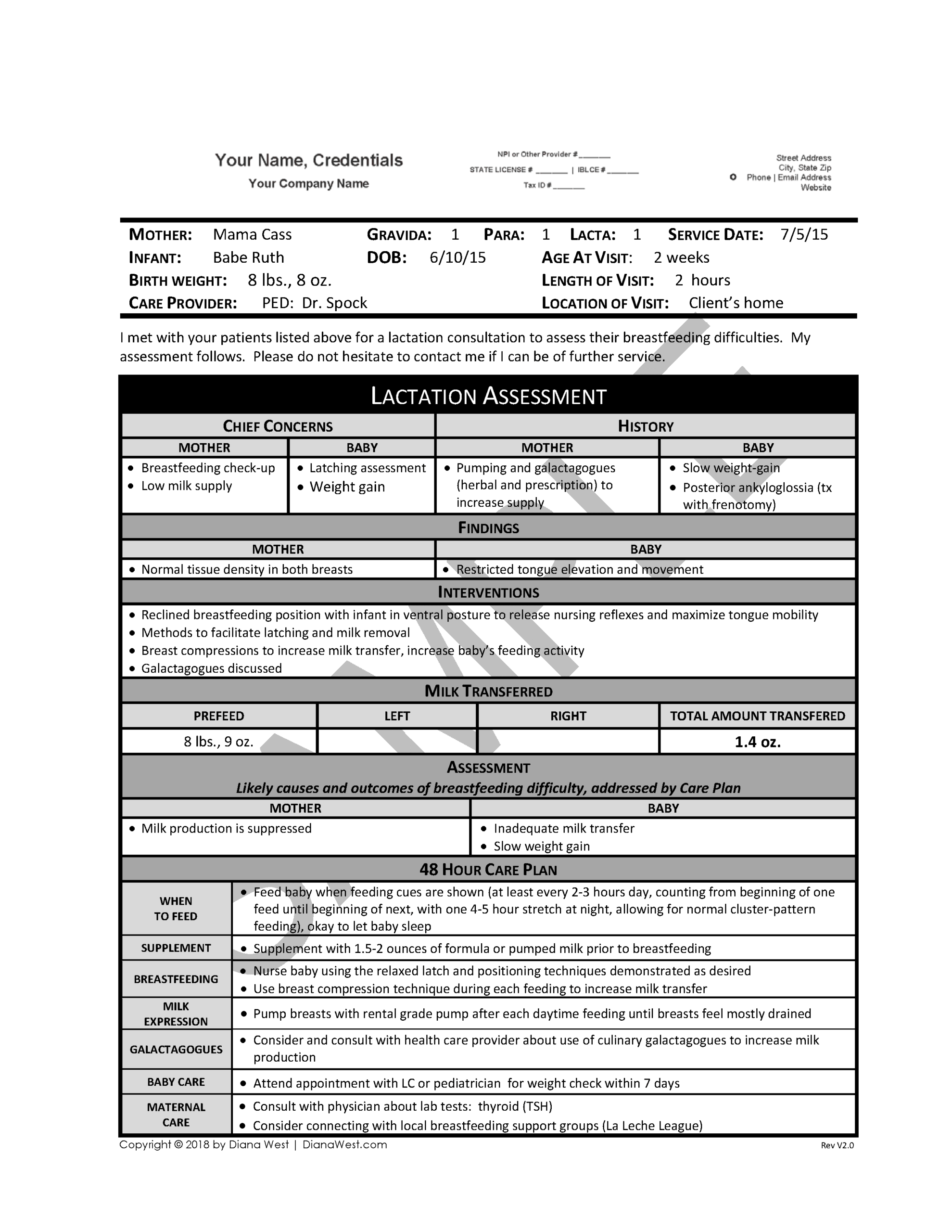 Doctor Report Template—Non Custom Header Throughout State Report Template