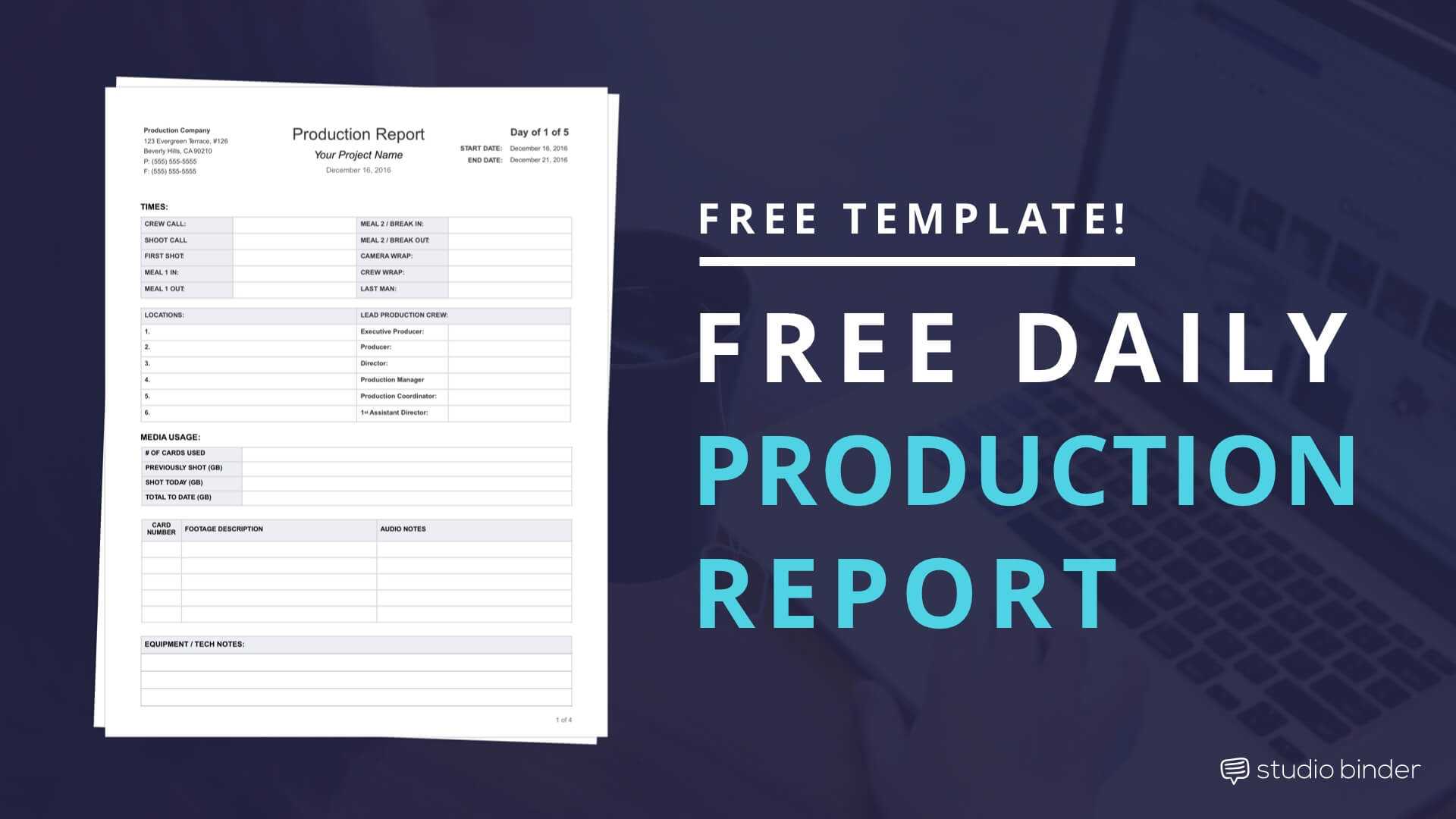 Download Free Daily Production Report Template Regarding Production Status Report Template