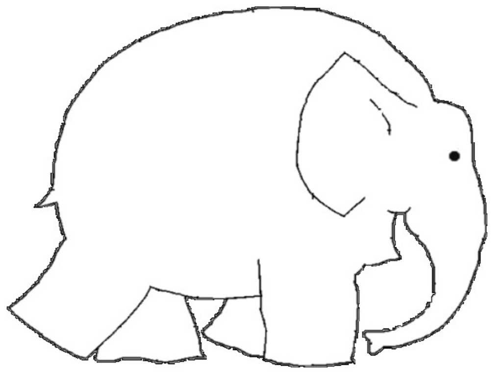 Elmer The Elephant Coloring Pages Intended For Blank Elephant Template
