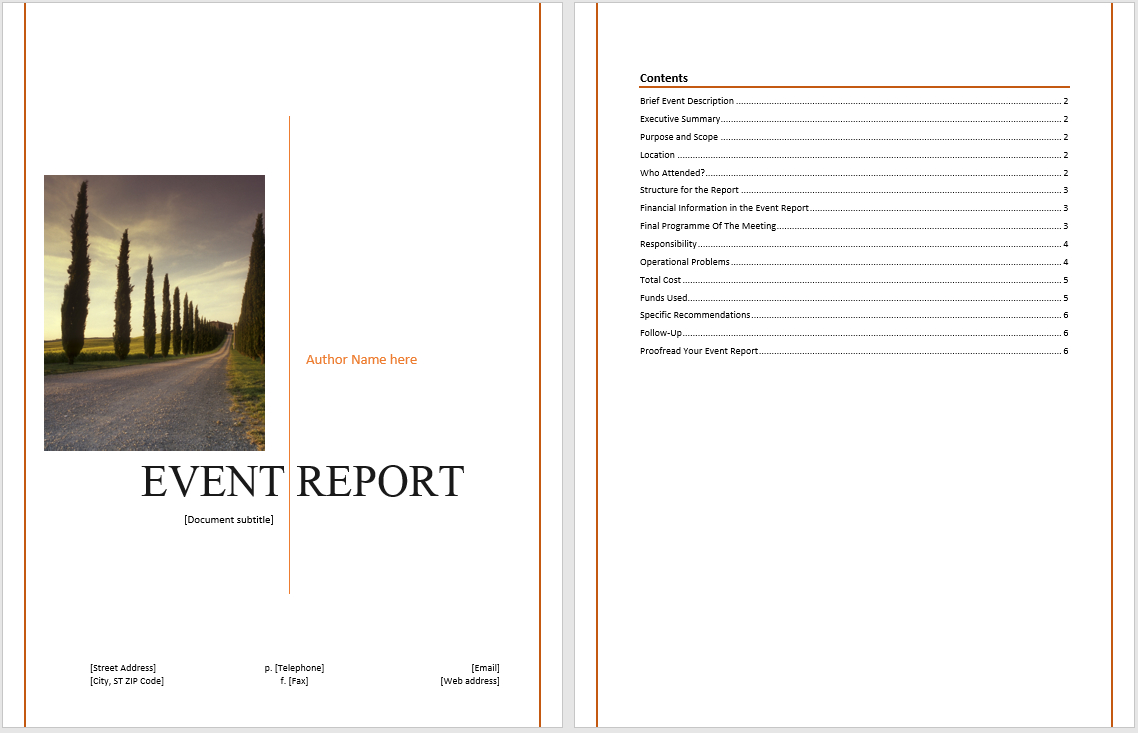 Event Report Template - Microsoft Word Templates With After Event Report Template