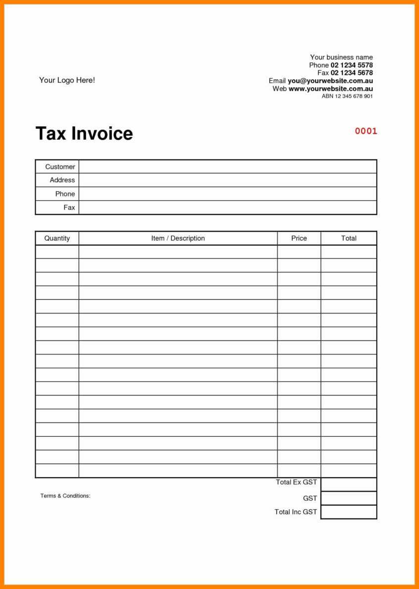 Excel Spreadsheet Invoice Template Free Simple Word Blank For Free Printable Invoice Template Microsoft Word