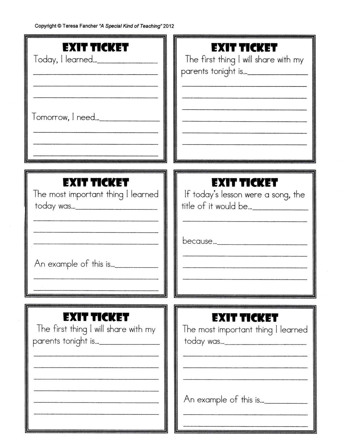 Exit Ticket Clipart inside Blank Parking Ticket Template