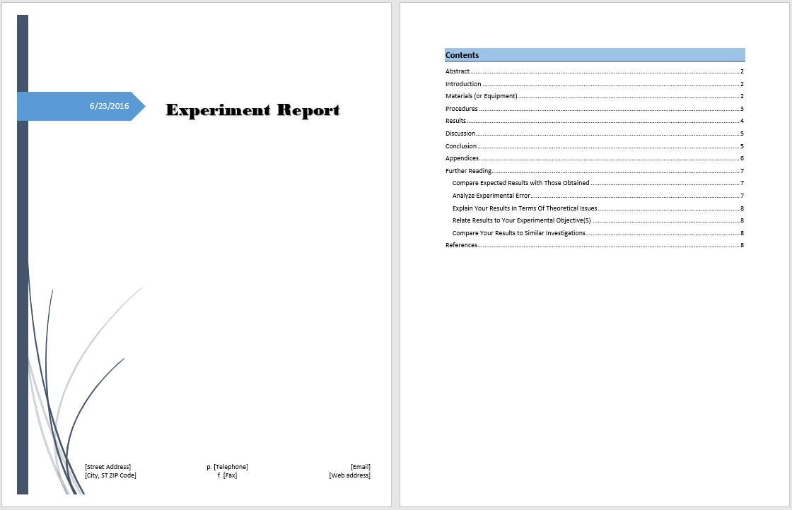 Experiment Report Template – Microsoft Word Templates With Regard To Word Document Report Templates