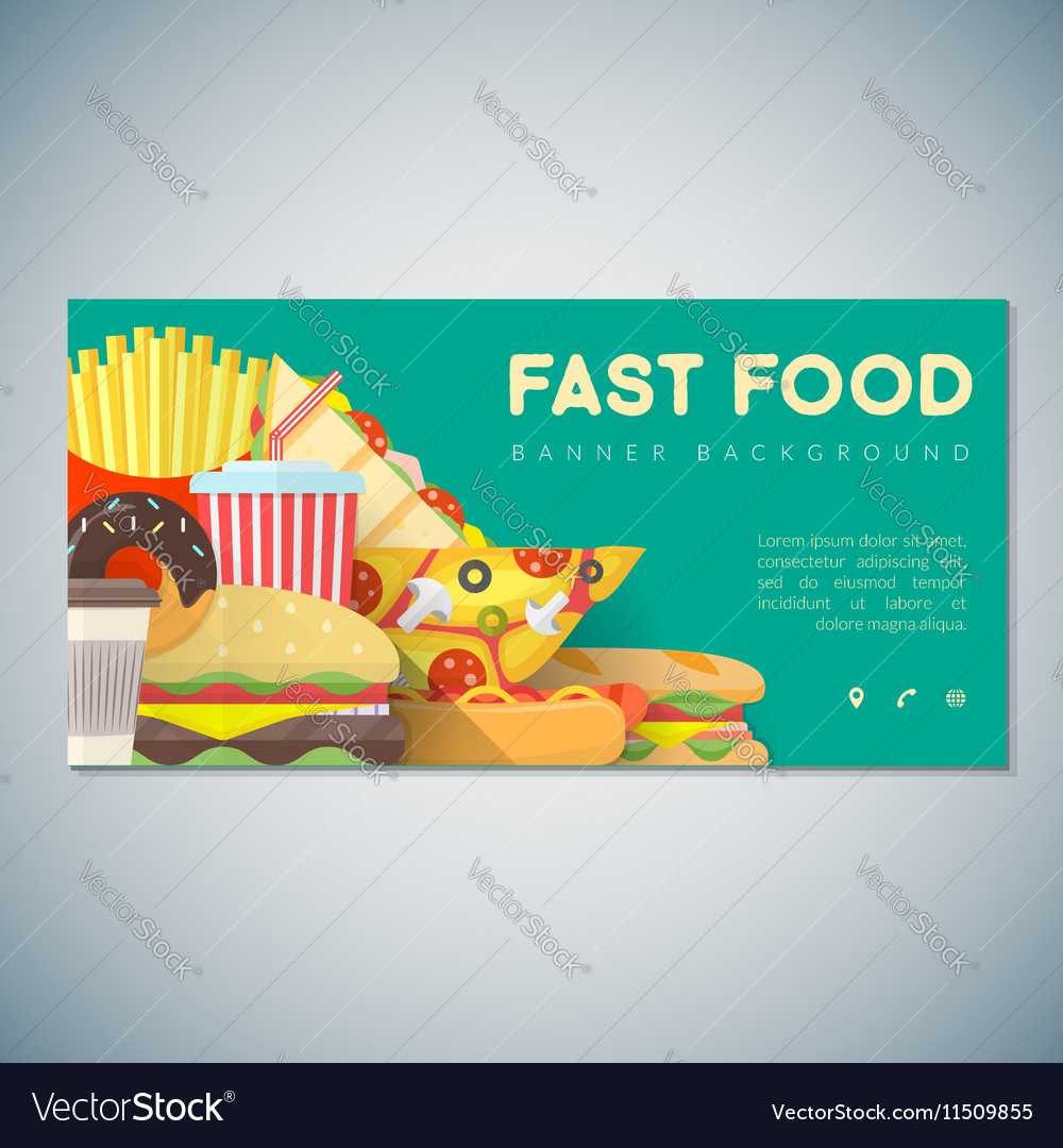 Fast Food Banner Backdrop Template Regarding Food Banner Template